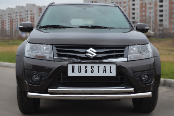 Фото Защита переднего бампера d63/42 (дуга) SUZUKI Grand Vitara 5 дв. 2012-2016
