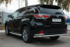 Защита заднего бампера d63 (секции) d42 (уголки) TOYOTA Highlander 2014-2016