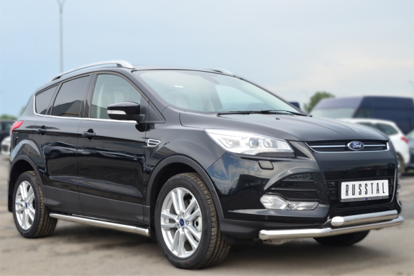 Фото Пороги труба d63 (вариант 3) FORD KUGA 2012-2015