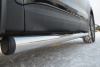 Фото Пороги труба d76 с накладкой (вариант 2) HYUNDAI Santa Fe 2012-2015