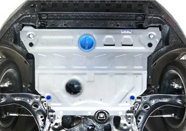 Фото Защита картера и КПП Rival (увеличенная) для Skoda Octavia (с Webasto) 2013-2017/Octavia 2017-н.в., алюминий 4 мм, с крепежом, 333.5114.1