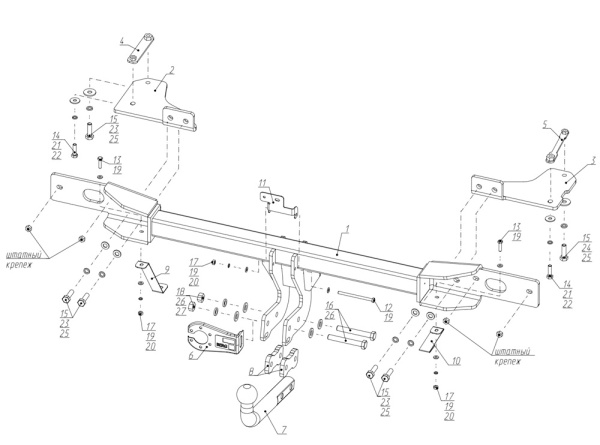 Фаркоп BERG для Geely Atlas Pro I (2021-)