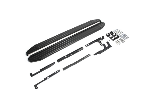 Фото Пороги алюминиевые Rival "Premium-Black" для Mazda CX-5 2011-2015-2017