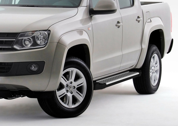 Фото Пороги алюминиевые Rival "Bmw-Style" для Volkswagen Amarok 2010-2016-