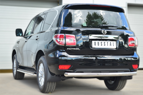 Фото Защита заднего бампера d76 (дуга) NISSAN Patrol 2014-