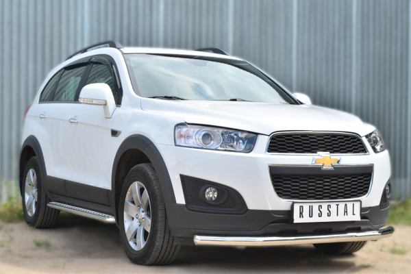 Фото Защита переднего бампера d63 (секции) CHEVROLET Captiva 2013-2016