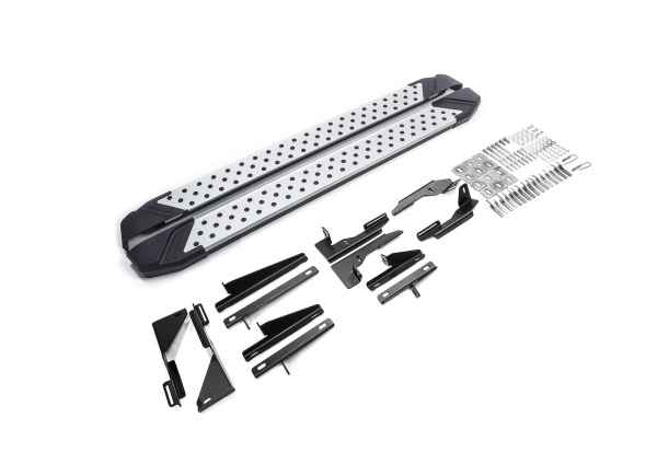 Фото Пороги алюминиевые Rival "Bmw-Style" для Nissan Pathfinder 2014-2017