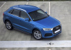 Пороги алюминиевые Rival "Premium-Black" для Audi Q3 2011-2014-