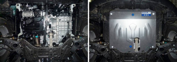 Фото Защита картера и КПП Rival для Kia Sorento 2012-н.в., алюминий 4 мм, с крепежом, 333.2823.1