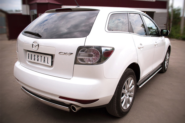 Фото Защита заднего бампера d75х42 MAZDA CX-7 2010-2013