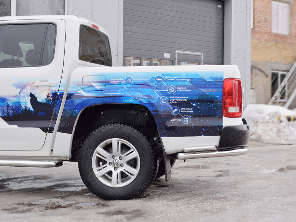 Фото Защита заднего бампера уголки d63 секции-d42 секции VOLKSWAGEN AMAROK 2016-