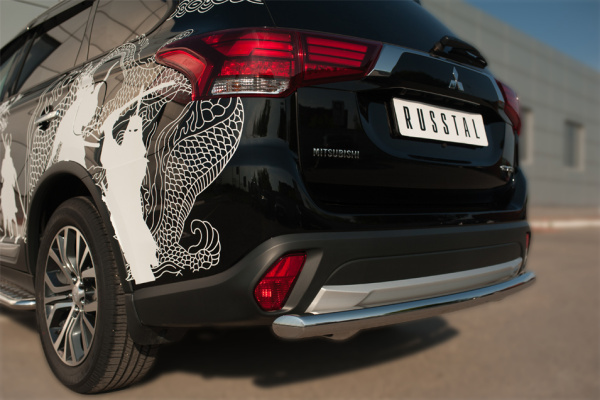 Фото Защита заднего бампера d63 (дуга) MITSUBISHI Outlander 2015-2017
