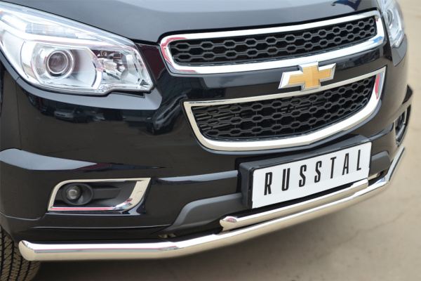 Фото Защита переднего бампера d63 (секции) d42 (дуга) CHEVROLET Trailblazer 2012-