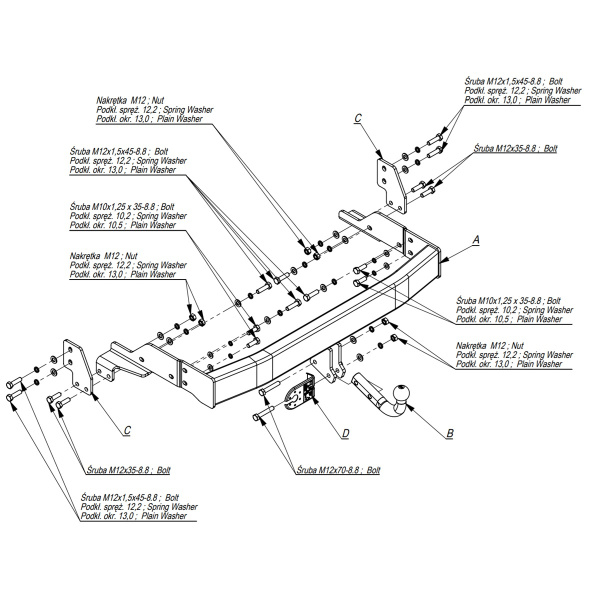 фото Фаркоп Imiola для Kia Sorento 2002-2006