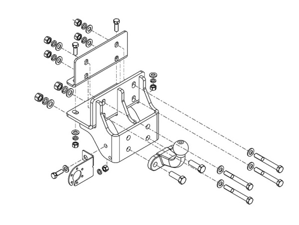 фото Фаркоп AvtoS для TOYOTA Hilux (с силовым брусом) 2005-2010