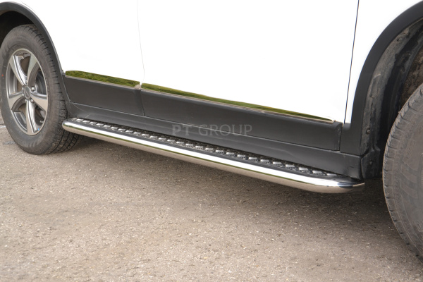 Фото Защита порогов с алюм.площадкой Ø51мм (НПС) HAVAL H6 2014-