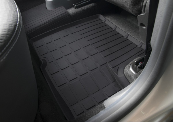 Коврики салона литьевые Rival для Nissan Terrano 5-дв. 2WD/4WD 2017-н.в./Renault Duster 5-дв. 2WD/4WD 2015-н.в., резина, с крепежом, с перемычкой, 5 шт., 64701003