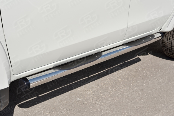 Фото Пороги труба d76 с накладкой (вариант 2) MITSUBISHI L200 2015-