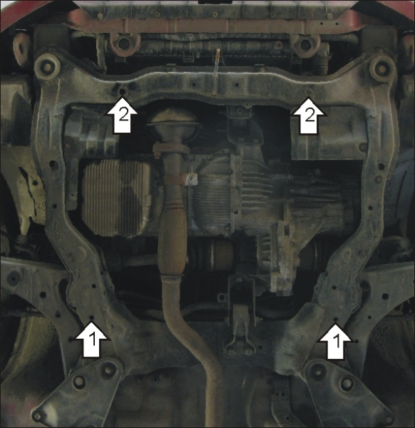 Фото Защита Motodor для картера и КПП Hyundai Coupe (2002-2006)