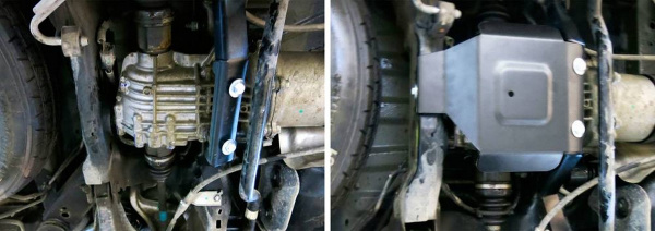 Фото Защита редуктора Rival для Nissan Pathfinder 2014-2017, алюминий 4 мм, с крепежом, 333.4160.1