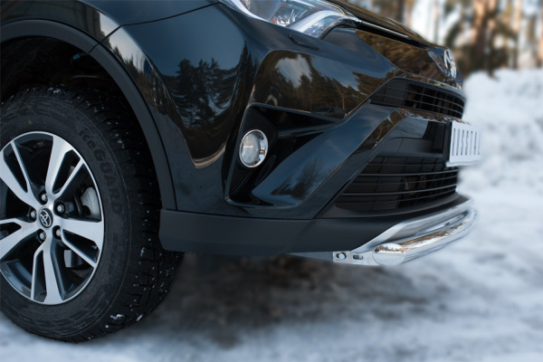 Фото Защита переднего бампера d63 (дуга) TOYOTA RAV4 2015