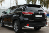 Фото Пороги труба d63 с листом (лист алюм,проф.нерж)(вариант 1) TOYOTA Highlander 2014-2016