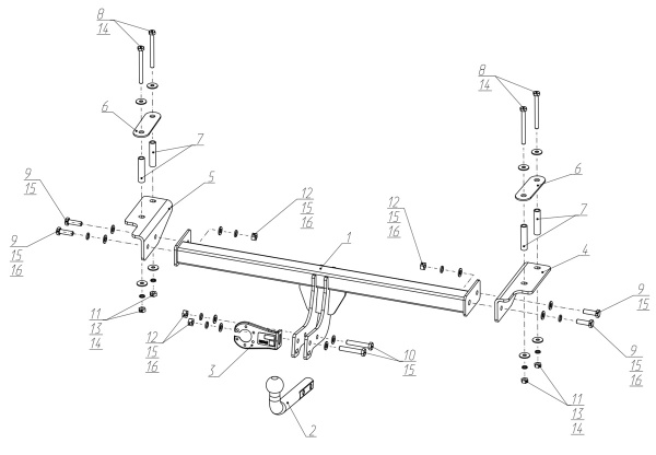 фото Фаркоп BERG для Jetour X50 I (2024-)