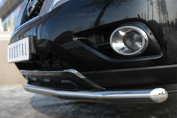 Фото Защита переднего бампера d63 (секции) NISSAN Pathfinder 2014-