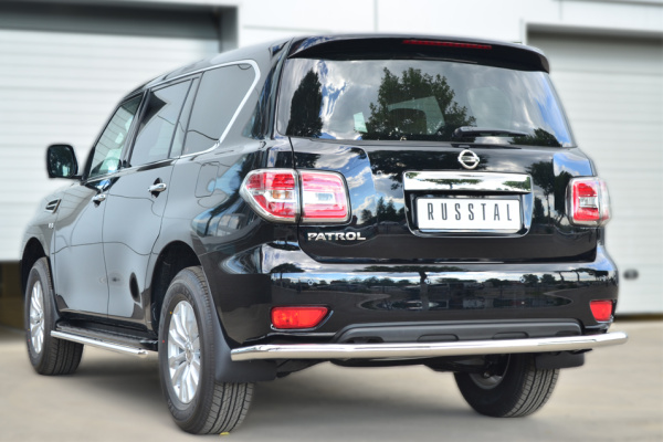 Фото Защита заднего бампера d63 (секции) NISSAN Patrol 2014-