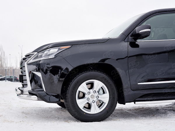 Фото Защита переднего бампера d63 дуга-d63 секции+клыки LEXUS LX450d-LX570 2015 (кроме F-Sport)