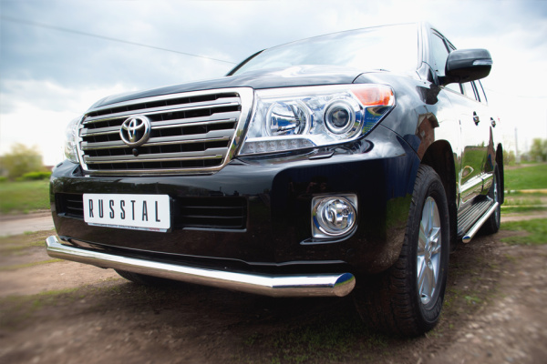 Фото Защита переднего бампера d76L TOYOTA Land Cruiser 200 2012-2015