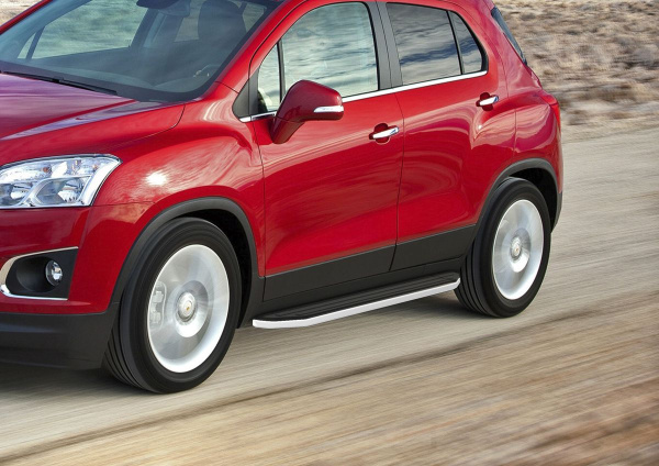 Фото Пороги алюминиевые Rival "Premium" для Opel Mokka 2012-2016
