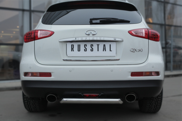 Фото Защита заднего бампера d63 (дуга) INFINITI QX 50 2014-2016