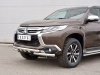 Фото Защита переднего бампера d63 дуга-d63 уголки+клыки MITSUBISHI PAJERO SPORT 2016