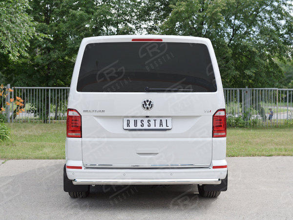 Фото Защита заднего бампера d63 дуга VOLKSWAGEN Caravella Transporter T6 2016 (длинная база)