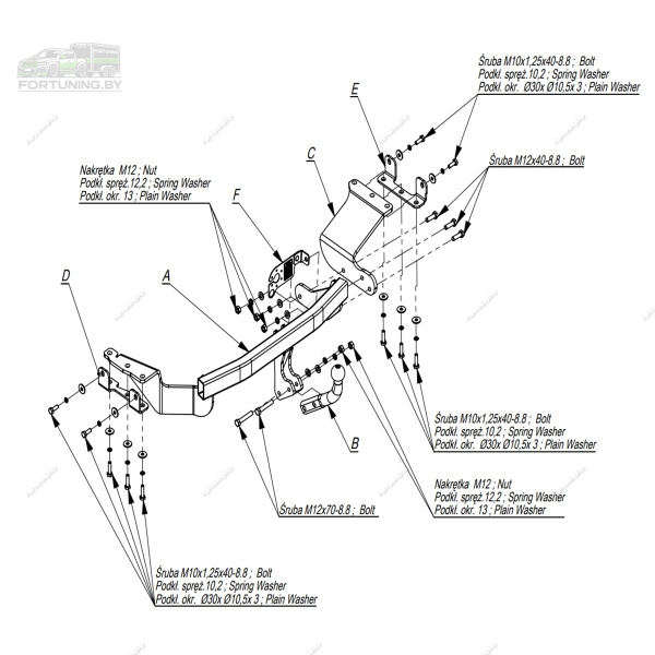 Фаркоп Imiola для Citroen C-crosser I (2007-2013)