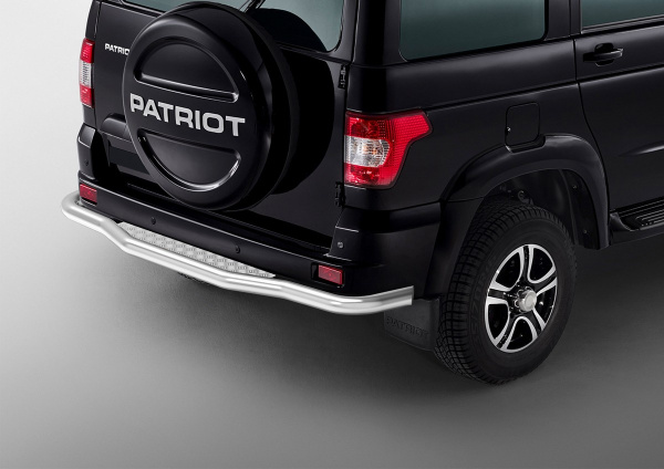 Фото Защита заднего бампера d76 с листом Uaz Patriot 2014-2016-