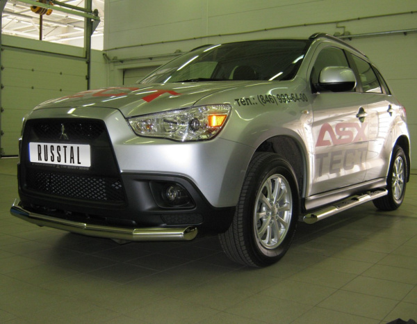 Фото Защита переднего бампера d63 MITSUBISHI ASX 2010-2011