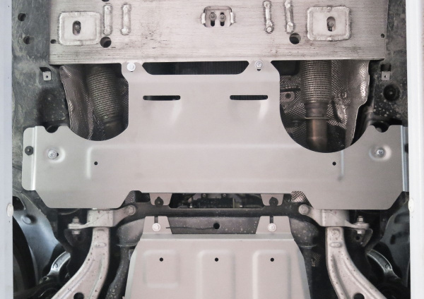 Фото Защита КПП Rival для Mercedes-Benz GLE внедорожник 5-дв., купе 2015-н.в., алюминий 4 мм, с крепежом, 333.3925.1