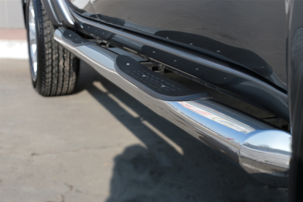 Фото Пороги труба d76 с накладкой (вариант 1) MITSUBISHI L200 2014