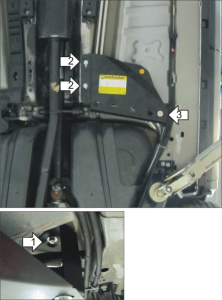 Фото Защита Motodor для трубки кондиционирования бензобака Ford Explorer (2010 по наст.)