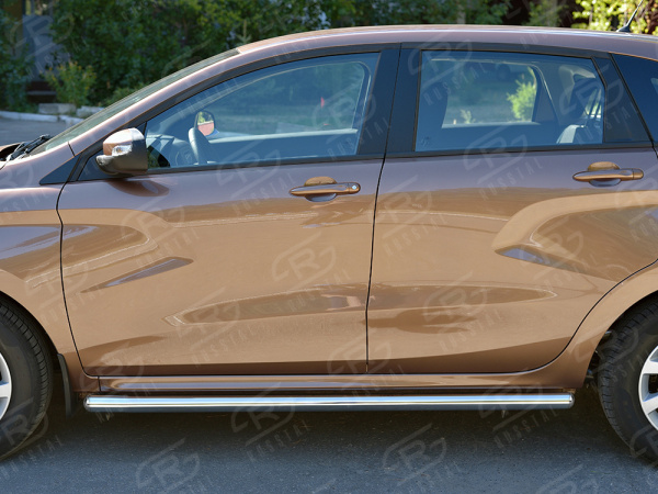 Фото Пороги труба d63 (вариант 3) LADA XRay 2015