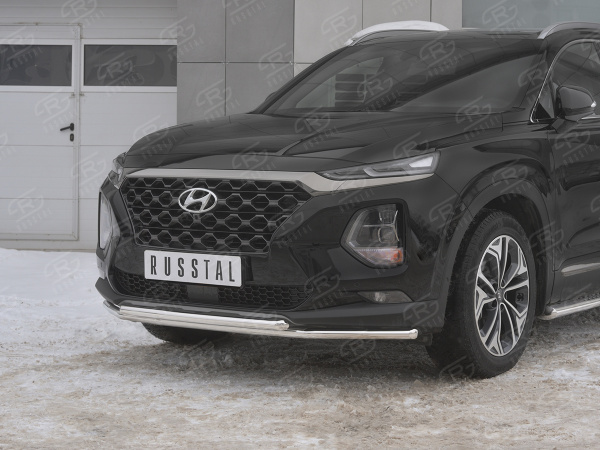 Фото Защита переднего бампера d42 секции-d42 дуга HYUNDAI SANTA FE 2018-