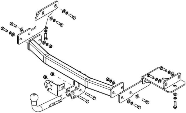 фото Фаркоп AvtoS для HYUNDAI Santa Fe IV (рестайлинг) c 2021-