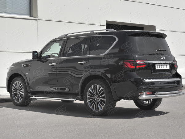 Фото Защита заднего бампера d76 дуга-d42 дуга INFINITI QX80 2018-