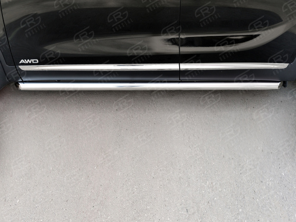 Фото Пороги труба d63 (вариант 1) KIA SORENTO PRIME CRDI 2015-2018