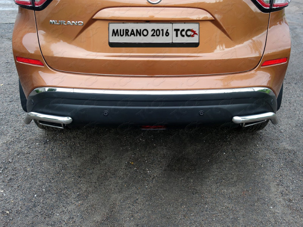 Фото Защита задняя (уголки) 42,4 мм для Nissan Murano 2016-