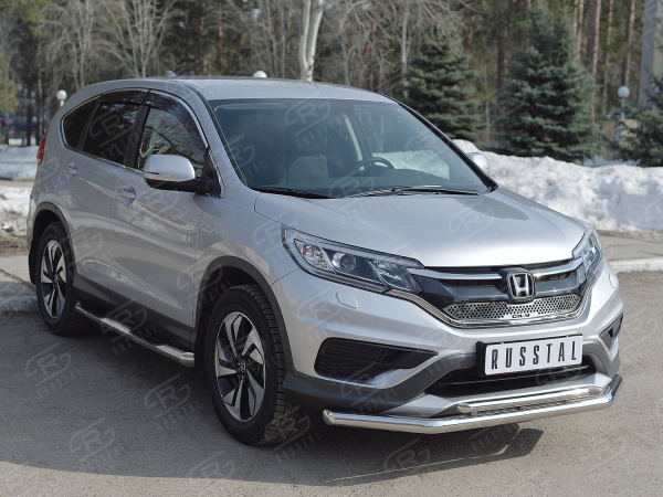 Фото Защита переднего бампера d63 секции-d42 дуга HONDA CR-V 2015-2016 2.0