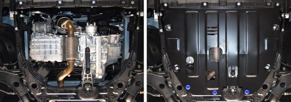 Фото Защита картера и КПП АвтоБроня для Ssang Yong Tivoli FWD 2016-н.в.