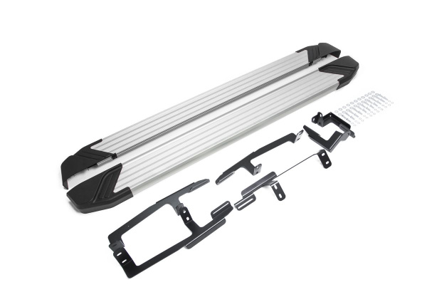 Фото Пороги алюминиевые Rival "Silver" для Honda CR-V 2017-